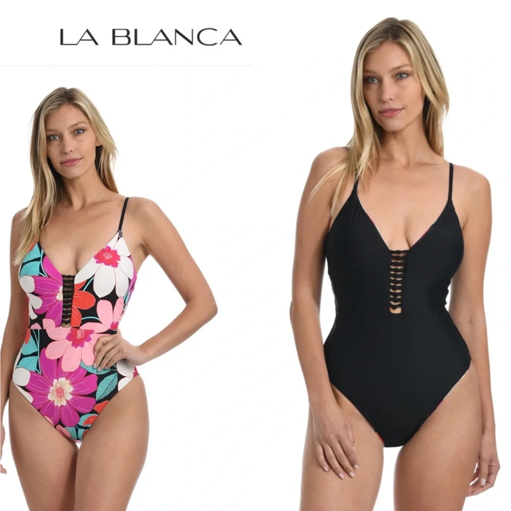 La Blanca Reversible/Tummy Control One-Piece Swimsuit - Picture 9 of 9